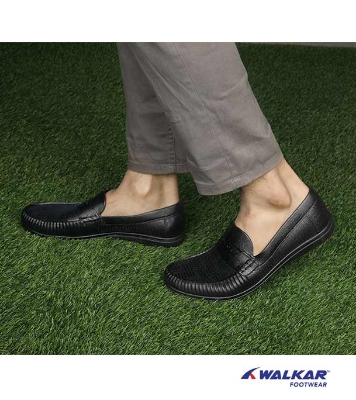 Buy Walkar Men’s Waterproof Moccasin Shoe Black Online at Best Price