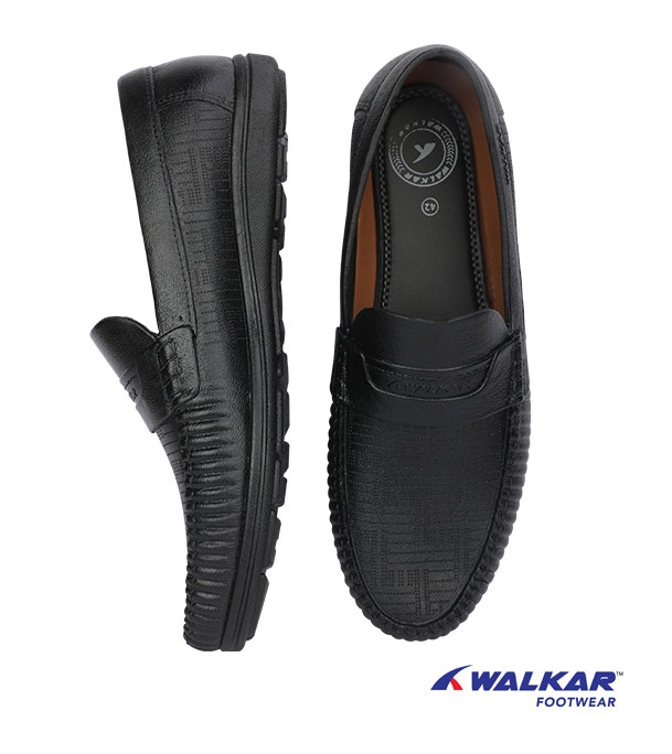 Buy Walkar Men’s Waterproof Moccasin Shoe Black Online at Best Price