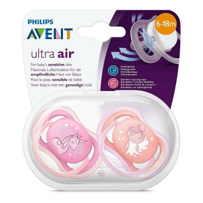 Buy  Philips Avent Ultra Air Pacifier 2 Pack - BPA-Free Dummy for Babies From 0-6 Months (model SCF085/02) at Best Price In Bangladesh