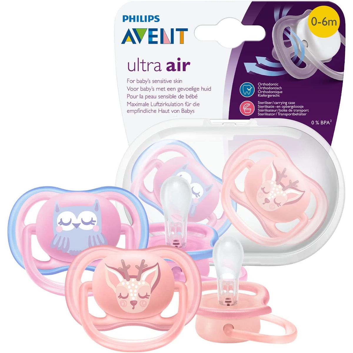 Buy  Philips Avent Ultra Air Pacifier 2 Pack - BPA-Free Dummy for Babies From 0-6 Months (model SCF085/02) at Best Price In Bangladesh