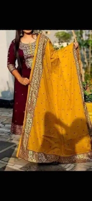 Picture of Three piece/ Salwar Kameez/ Cotton salwar kamiz