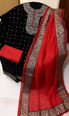 Picture of Three piece/ Salwar Kameez/ Cotton salwar kamiz