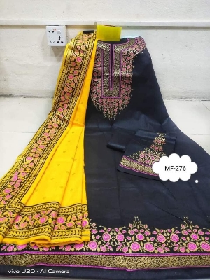 Picture of Three piece/ Salwar Kameez/ Cotton salwar kamiz