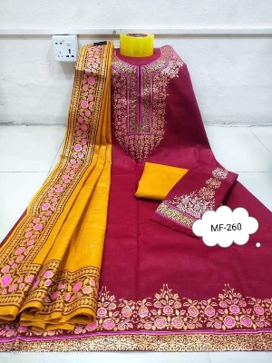 Picture of Three piece/ Salwar Kameez/ Cotton salwar kamiz
