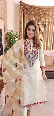 Picture of Three piece/ Salwar Kameez/ Cotton salwar kamiz