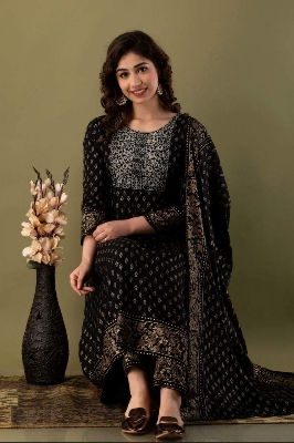 Picture of Three piece/ Salwar Kameez/ Cotton salwar kamiz