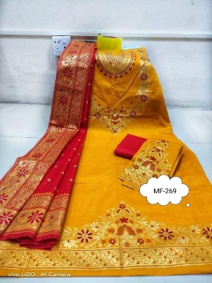 Picture of Three piece/ Salwar Kameez/ Cotton salwar kamiz