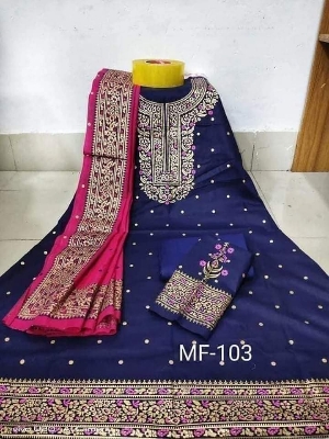 Picture of Three piece/ Salwar Kameez/ Cotton salwar kamiz