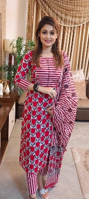 Picture of Three piece/ Salwar Kameez/ Cotton salwar kamiz