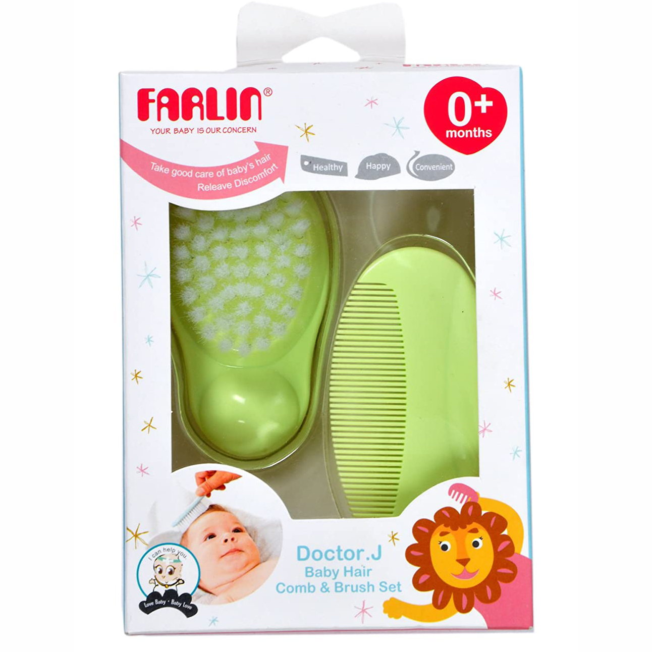 Buy Farlin Baby Hair Comb and Brush Set with Soft Bristles for Baby's Tender Scalp at Best Price In Bangladesh