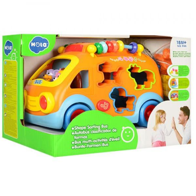 Buy Hola Baby Toys Innovative Vehicle Happy Bus Toy With Music and Light and Blocks Kids Early Learning Educational Toy Gifts at Best Price In Bangladesh