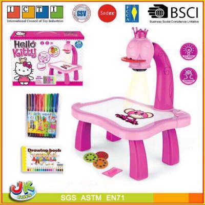 Buy Hello Kitty Kids Projector Drawing Painting Table Desk Art Learning Kit for Drawing with Color Pens at Best Price In Bangladesh