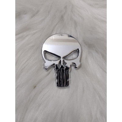 Picture of 3D Skull Emblem Metal Car Badge Decoration Sticker