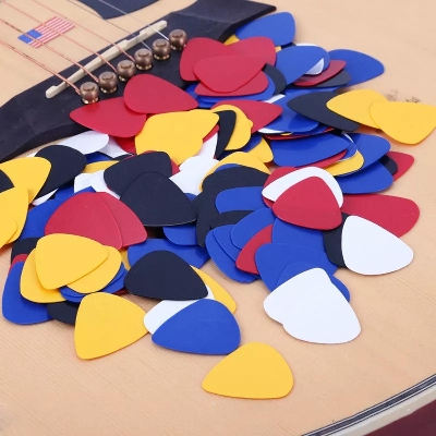 Picture of 10pcs Colorful Abs Thin Guitar Picks 0.71mm