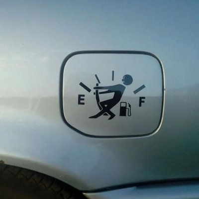 Picture of Car Fuel Tank Funny Sticker Black Color
