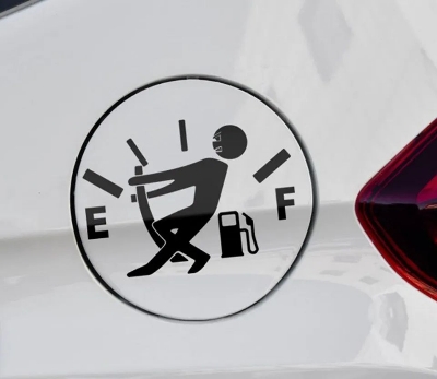 Picture of Car Fuel Tank Funny Sticker Black Color