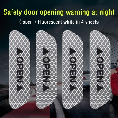Picture of Car Stickers Car Door Sticker Decal Warning Tape Car Reflective Stickers Reflective Strips Safety Mark Automobile Stickers