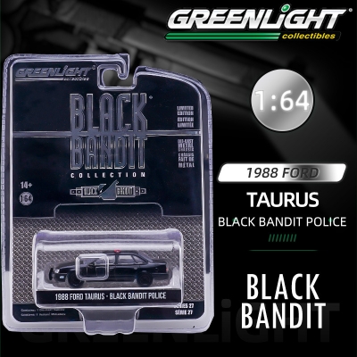 Picture of GreenLight 1:64 1988 Ford Taurus Black Alloy model diecast car