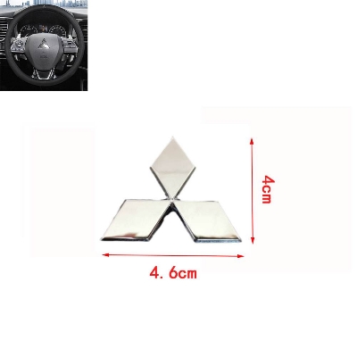 Picture of 1 Piece 3D Car Steering Wheel Emblem Cover ABS Auto Logo Badge Sticker Interior Decoration for Mitsubishi ASX EVO Lancer Montero Mirage L300 Outlander Galant Xpander Eclipse Cross
