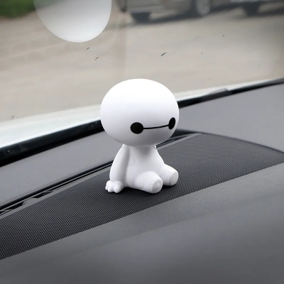 Picture of Cartoon Baymax Robot Shaking Head Figure Car Ornaments Auto Interior Decorations