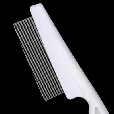 Picture of 1pc Pet Hair Shedding Comb Stainless Steel Flea Comb for Cat Dog Pet Comfort Flea Hair Grooming Comb Dog Brush Grooming Tools