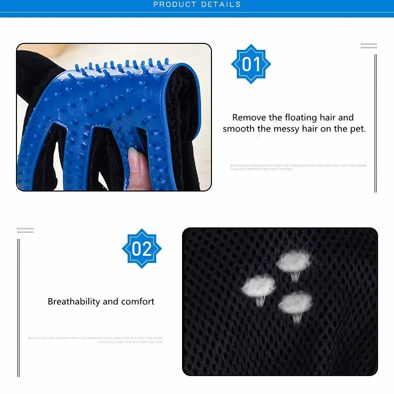 Picture of Pet Grooming Glove for Cats Dogs with Long Short Fur Hair Removal Deshedding Mitten Brush Comb Massage Gloves Pets Supplies