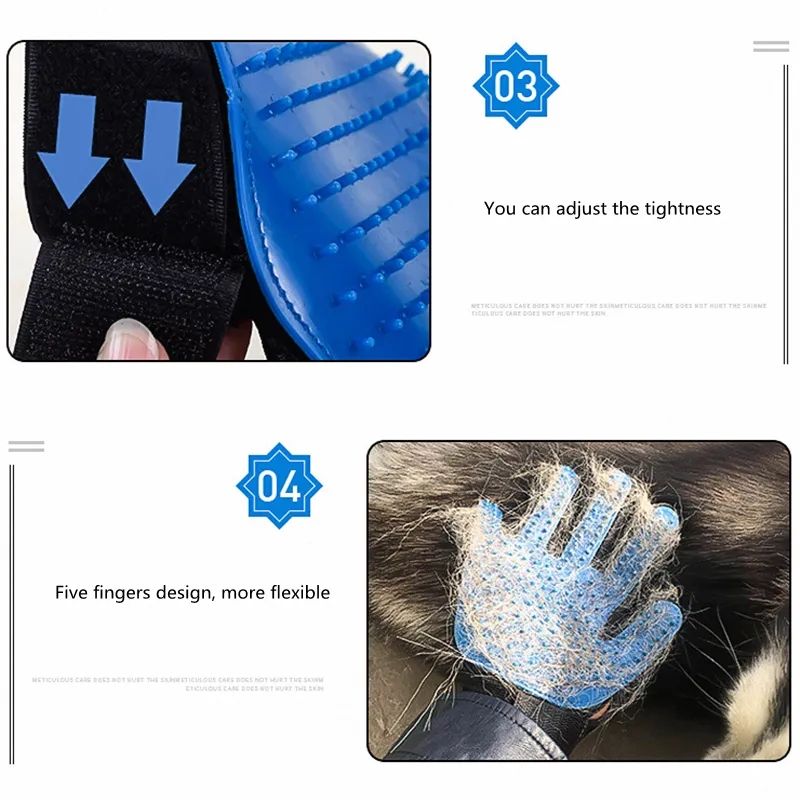 Picture of Pet Grooming Glove for Cats Dogs with Long Short Fur Hair Removal Deshedding Mitten Brush Comb Massage Gloves Pets Supplies