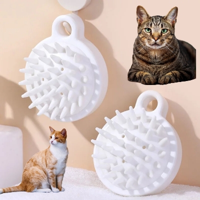 Picture of Cat and Dog Hair Brush Shampoo Comb Mini Head Durable Clean Scalp Washing Tool