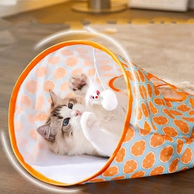 Picture of Cat Play Tunnel Toy, Lightweight and Portable, Provides a Warm and Comfortable Hiding Place for Cats