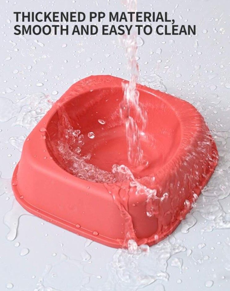 Picture of 1pc Random Color Paw Prints Cat Bowl, Cat Food Plate, Cat Water Dish, Anti-Tipping Design, Pet Feeding Bowl