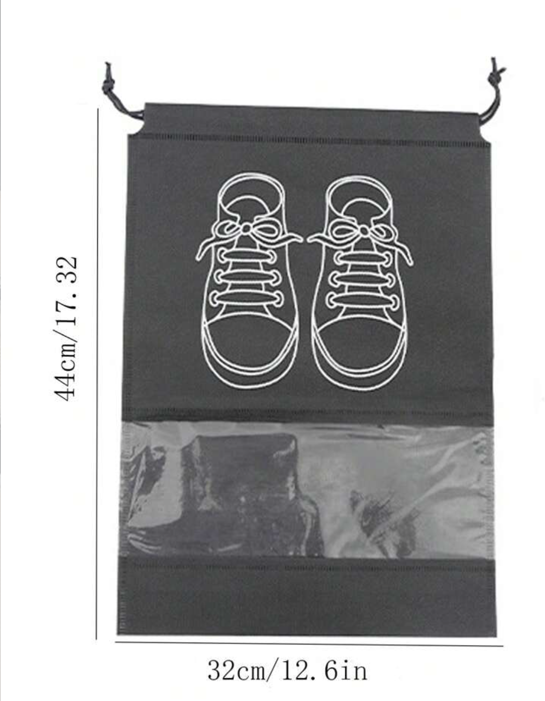 Picture of Shoe Storage Bag Portable Non-woven Drawstring Travel Bag