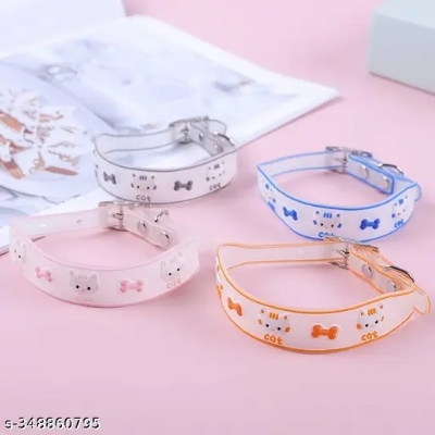 Picture of Pet Glowing Collars with Bells Glow at Night Dog Cat Necklace Luminous Neck Ring Collars