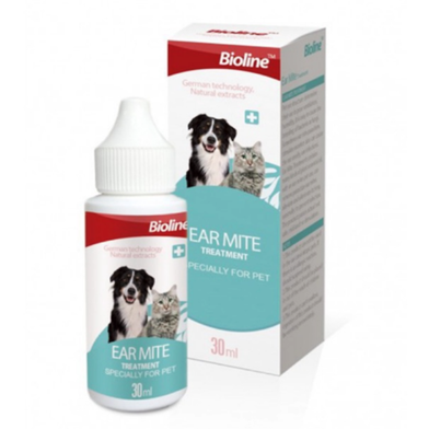 Picture of Bioline Ear Mite  For Cats & Dogs Treatment 30ml