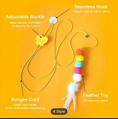 Picture of Hanging Door Cat Mouse Toys for Indoor Cats Kitten,Interactive, Self Play