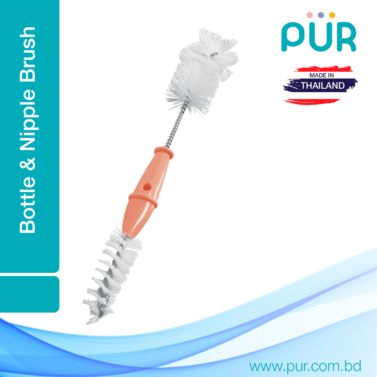 Buy 2 in 1 Bottle & Nipple Brush - (6106) 1Pc at Best Price In Bangladesh