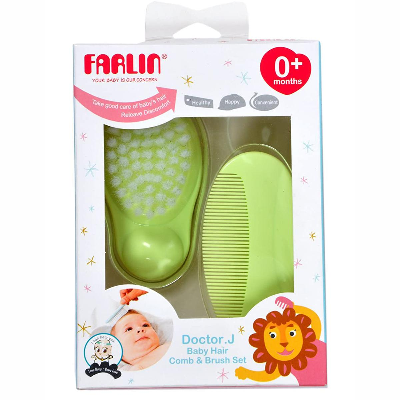 Buy Farlin Baby Hair Comb and Brush Set with Soft Bristles for Baby's Tender Scalp at Best Price In Bangladesh