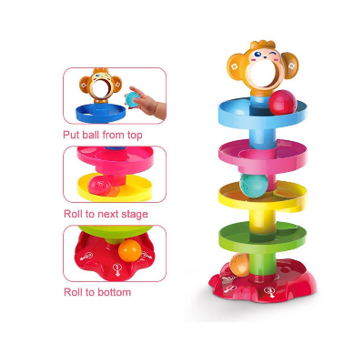 Buy Roll Ball Toy for Kids 5 Layer Ball Drop and Roll Swirling Tower for Baby and Toddler Development Educational Toys at Best Price In Bangladesh
