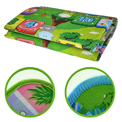 Buy Baby Crawling Play Mat Climb Pad Double-Side Fruit Letters And Happy Farm Baby Toys Playmat Kids Carpet Baby Game at Best Price In Bangladesh