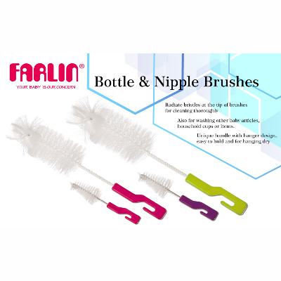 Buy Farlin Bottle and Nipple Brushes 2 in 1 Pack at Best Price In Bangladesh