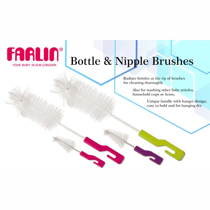 Buy Farlin Bottle and Nipple Brushes 2 in 1 Pack at Best Price In Bangladesh