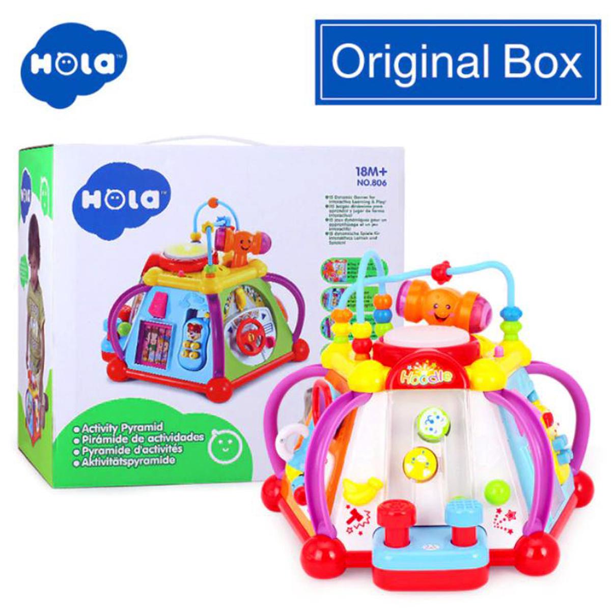 Buy HOLA Baby Musical Activity Pyramid Toy Cube Play Center with 15 Functions & Learning Skills Educational Toys for kids gifts at Best Price In Bangladesh