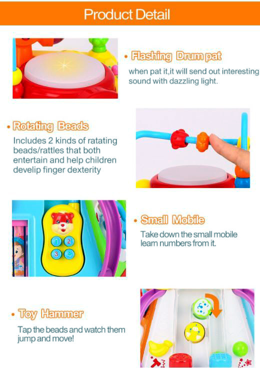 Buy HOLA Baby Musical Activity Pyramid Toy Cube Play Center with 15 Functions & Learning Skills Educational Toys for kids gifts at Best Price In Bangladesh