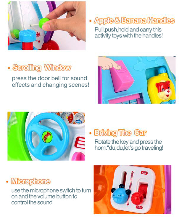 Buy HOLA Baby Musical Activity Pyramid Toy Cube Play Center with 15 Functions & Learning Skills Educational Toys for kids gifts at Best Price In Bangladesh