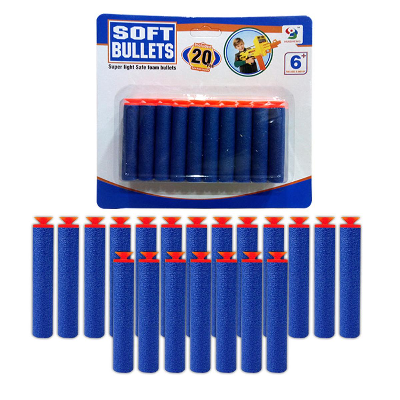 Buy 20 Pcs Nerf Refill Darts Soft Bullet Elite Series 72x12 mm -Blue at Best Price In Bangladesh