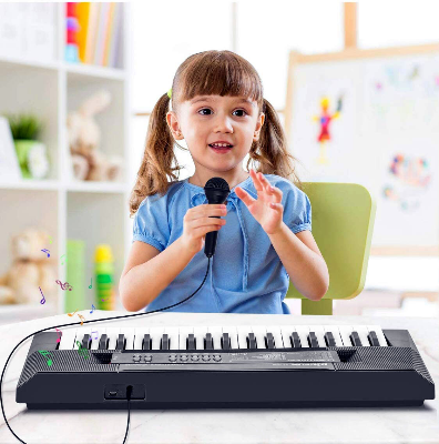 Buy Kids Piano 37 Keys Electronic Music Keyboard with Microphone USB System Educational Musical Toy at Best Price In Bangladesh