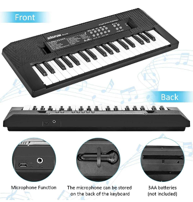 Buy Kids Piano 37 Keys Electronic Music Keyboard with Microphone USB System Educational Musical Toy at Best Price In Bangladesh