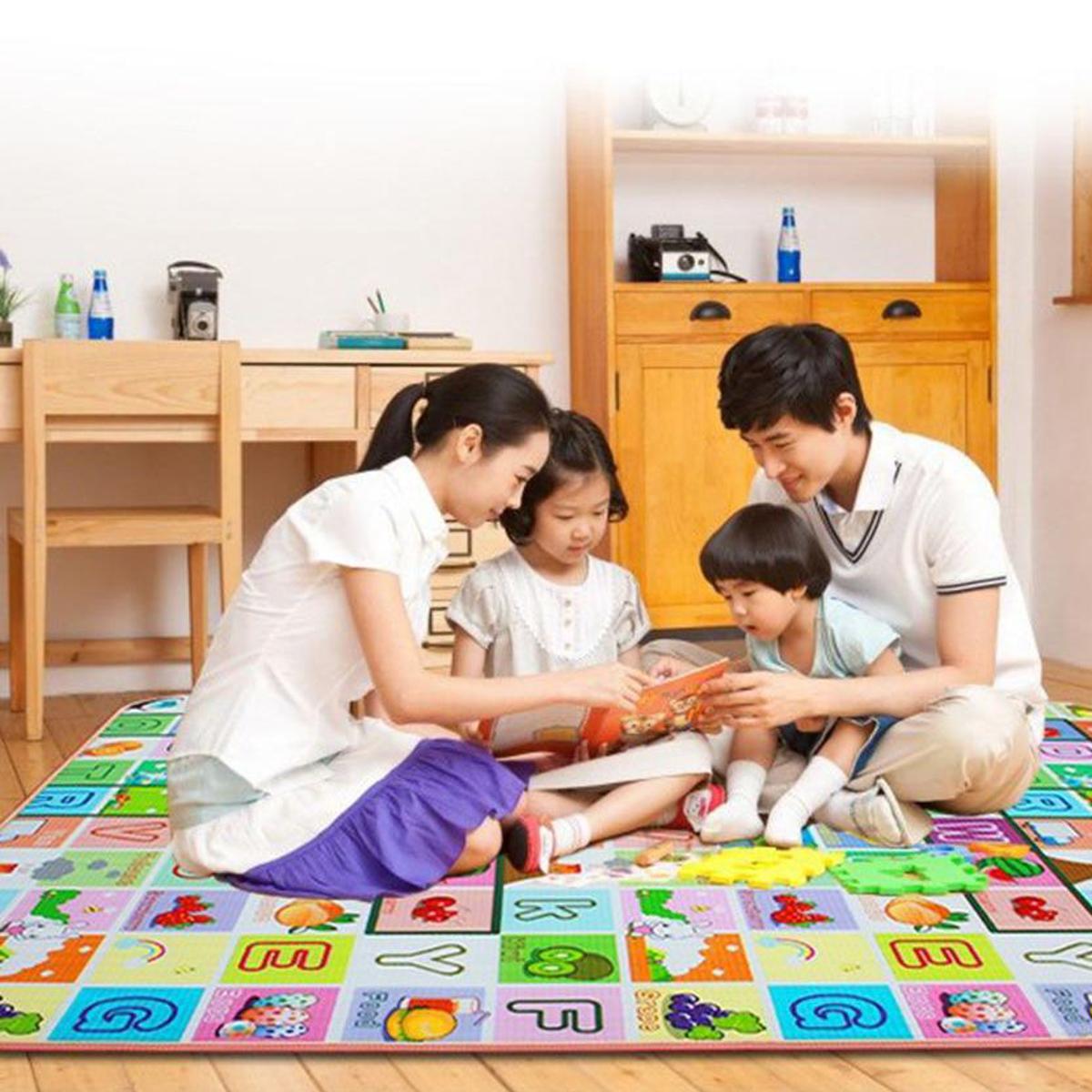 Buy Baby Crawling Play Mat Climb Pad Double-Side Fruit Letters And Happy Farm Baby Toys Playmat Kids Carpet Baby Game at Best Price In Bangladesh