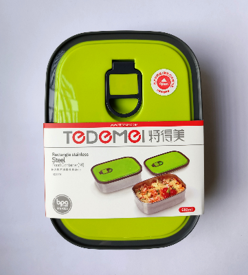 Buy Rectangle Stainless Steel Food Container Lunch Box Tiffin Box 680ml- 1 pcs at Best Price In Bangladesh