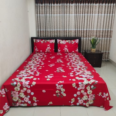 Buy  Twil panel cotton double size bed sheet size with two pillow cover  at Best Price In Bangladesh