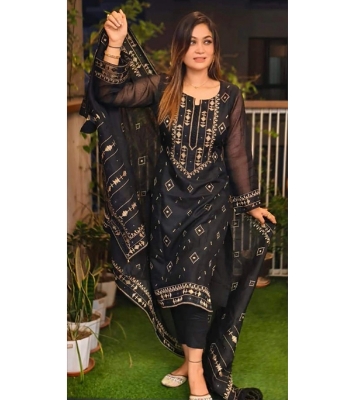 Buy Premium Cotton Computer Printed Boyel Fabrics 3 Piece at Price In Bangladesh